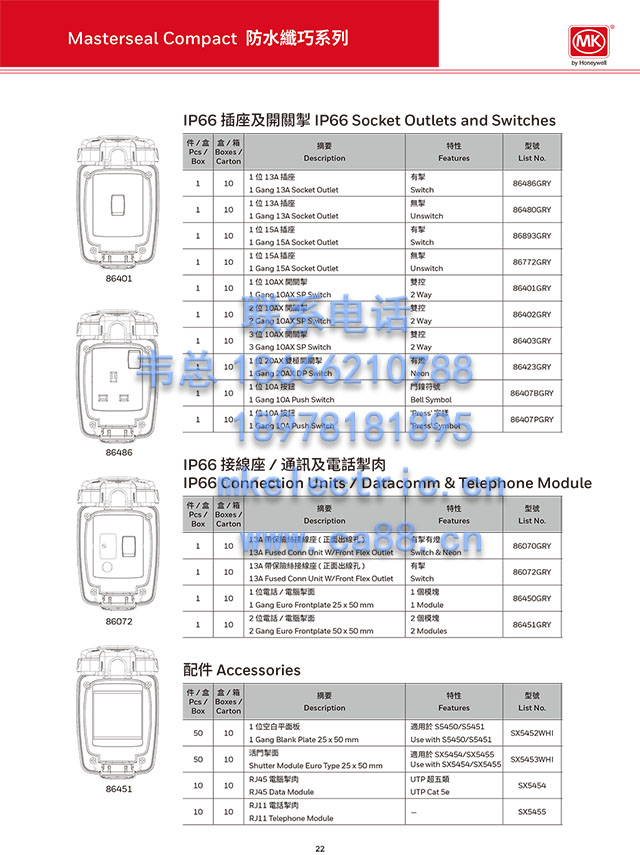 MKIsolators ˮM4419-22/M4413-22/M4417-23/M4419-23ˮϵ IP66 _P86772GRY/86423GRY/IP66 Ӿ /